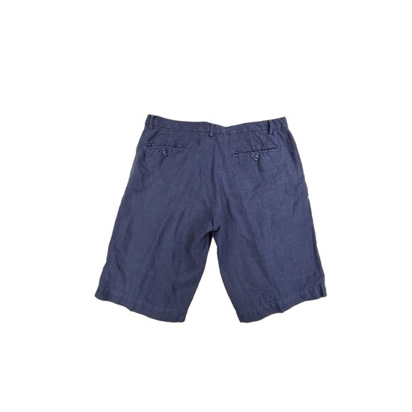 Europann Saint-Tropez Linen Shorts Mens 37 Blue Relax Resort Wear Beach Travel - Picture 7 of 10